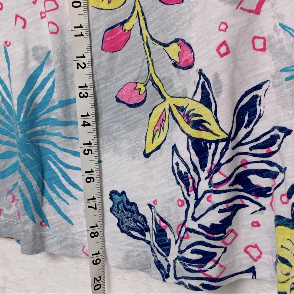 fresh produce Floral Mini Skirt in White with Blue, Pink & Yellow Print - Picture 6 of 8